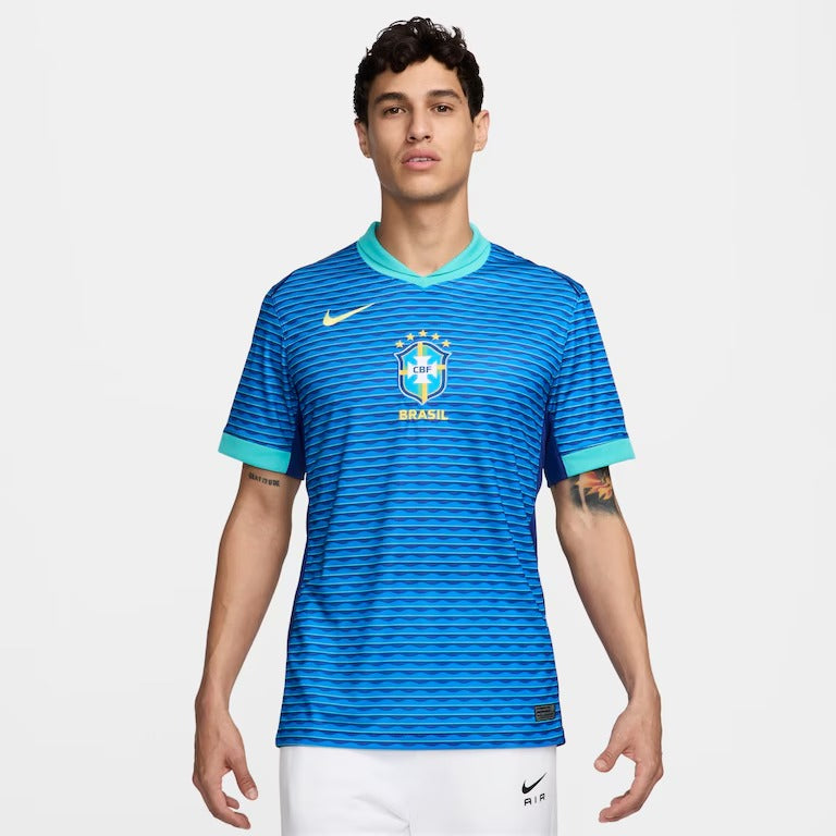Camisas Azul Nike Brasil 24/25 Torcedor Masculina - Malha Tailandesa 1.1