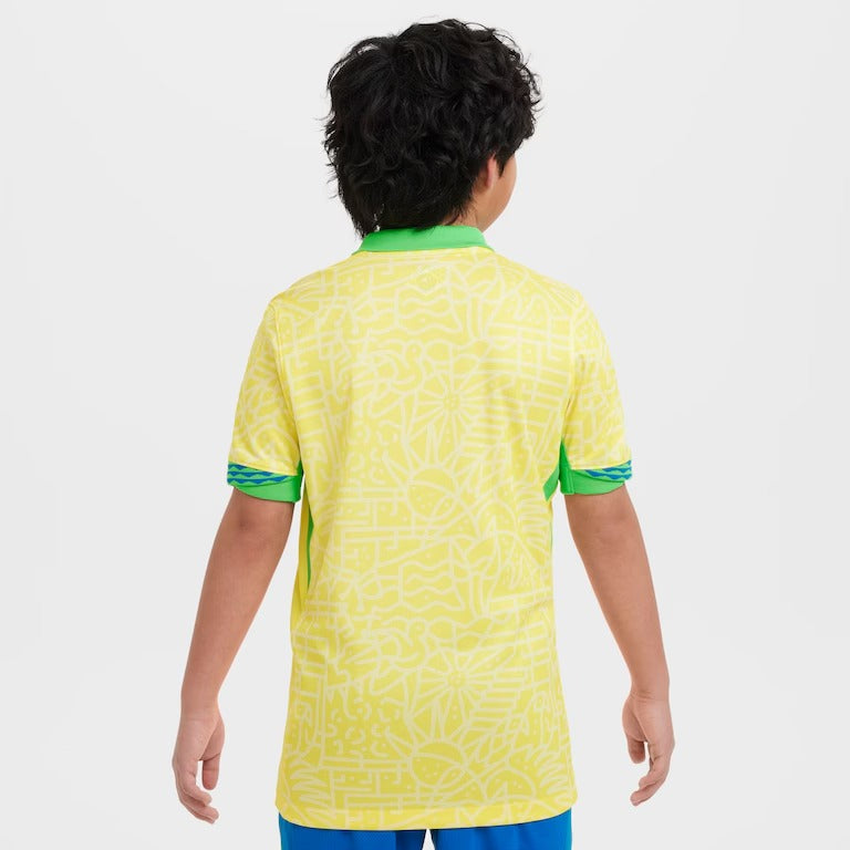 Camisa Kids Nike Brasil 24/25 - Malha Tailandesa 1.1