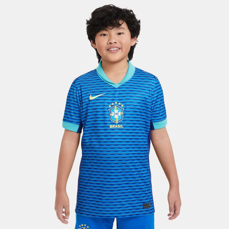 Camisa Kids Azul Nike Brasil 24/25 - Malha Tailandesa 1.1