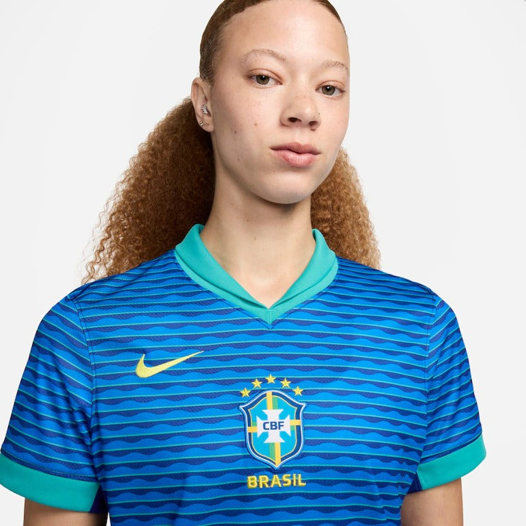Camisas Azul Nike Brasil 24/25 Torcedora Feminina - Malha Tailandesa 1.1